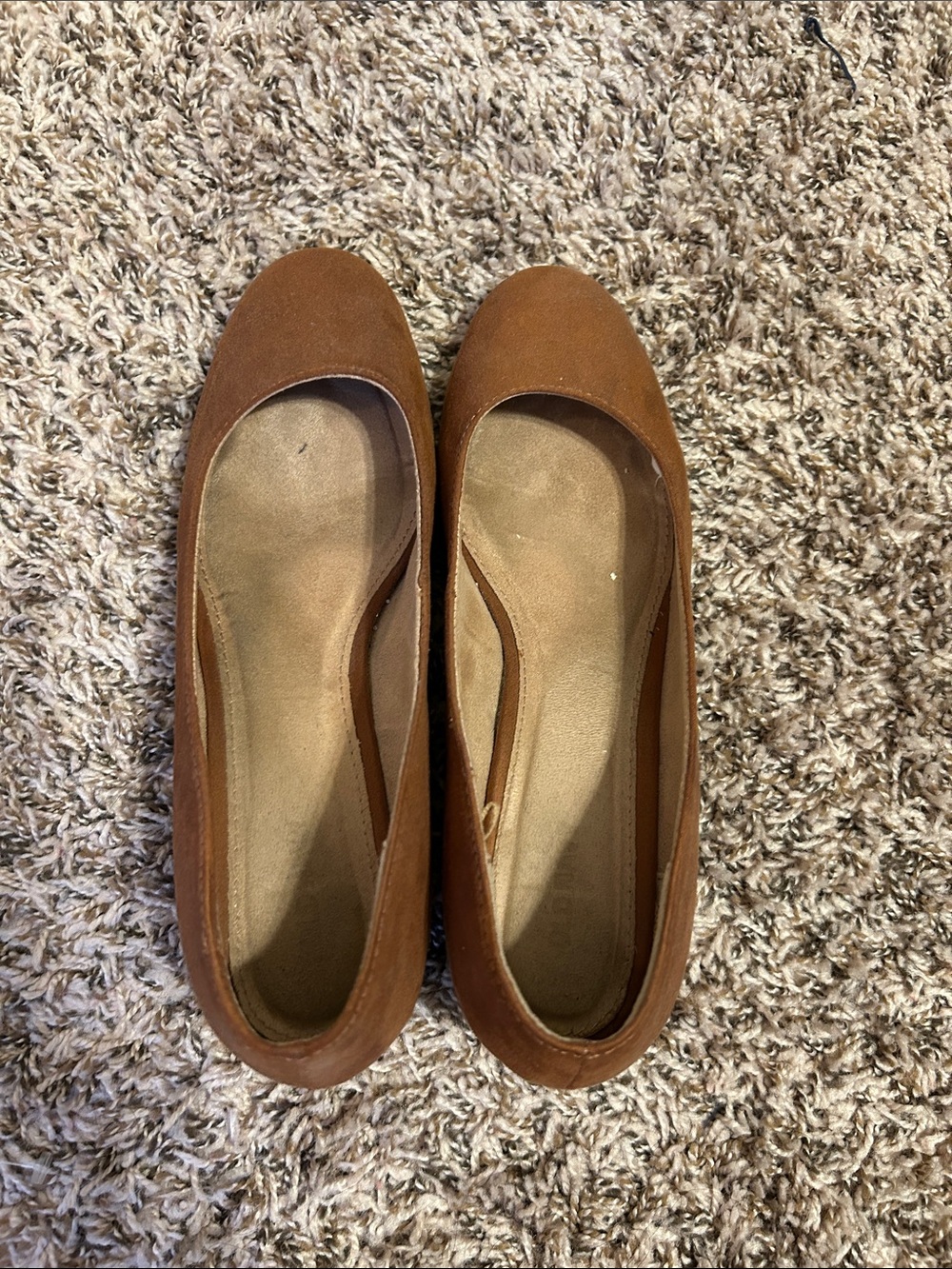 Old Navy Brown Suede Kitten Block Heels